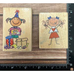 Set Of 2 Creative Beginnings Rubber Stamps Eleanor & Shea MRS10459 MRS10505
